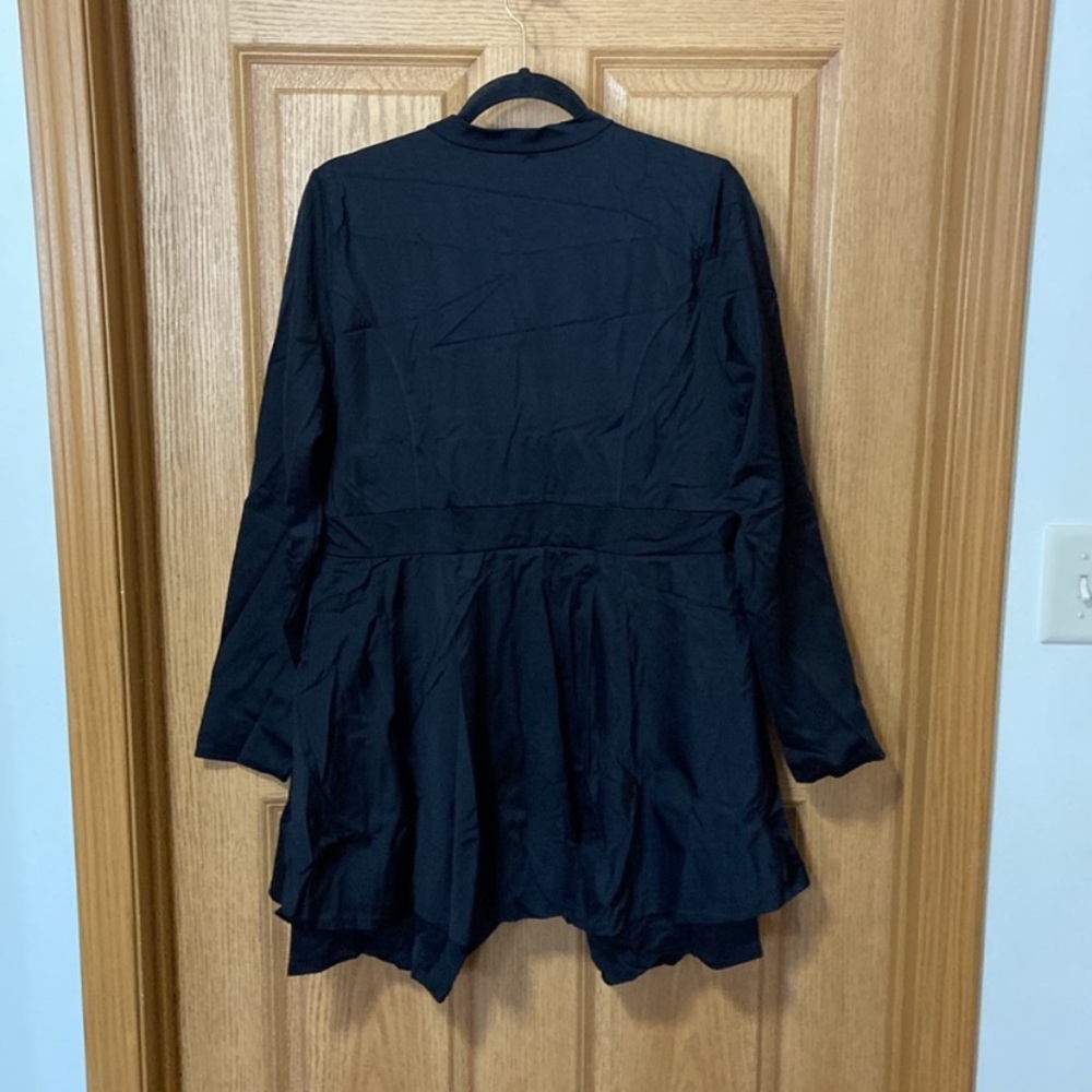 New Plus Size 20 Black Modest Long Sleeve Zip one piece Swimsuits For all swim - Picture 5 of 6